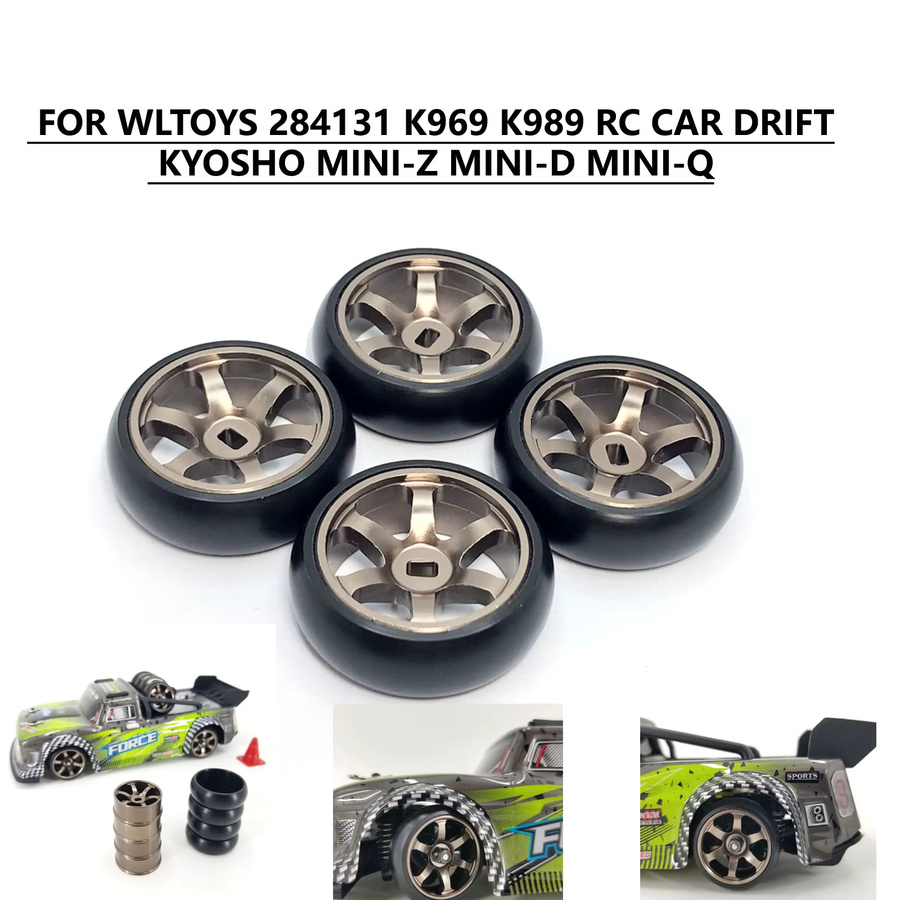 YSIDO ARC Slick-Reifen, 4-teiliges Set, Metall, 1:28, Schwarz - Bild 2