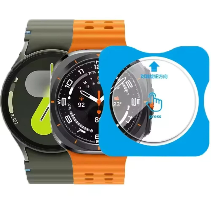 Gehärtete Glasfolie für Samsung Galaxy Watch 8 Classic 46 mm und Ultra/8/7/6/5/4 44/40 mm, transparent - Bild 5