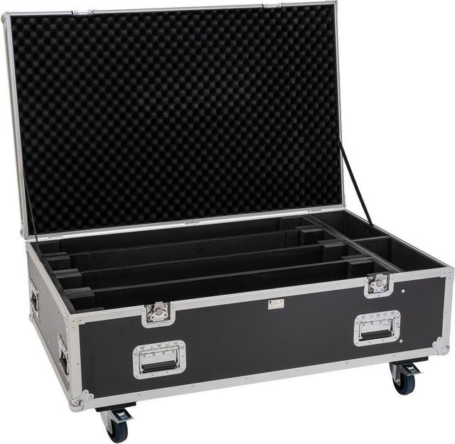Roadinger Flightcase PRO 4x LED BAR-8 SWING mit Rollen schwarz max. 50 kg - Bild 1
