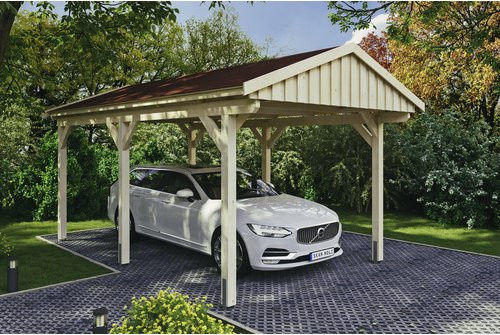 SKANHOLZ Carport Fichtelberg in Beige, B/T/H: 317 x 566 x 303 cm - Bild 1