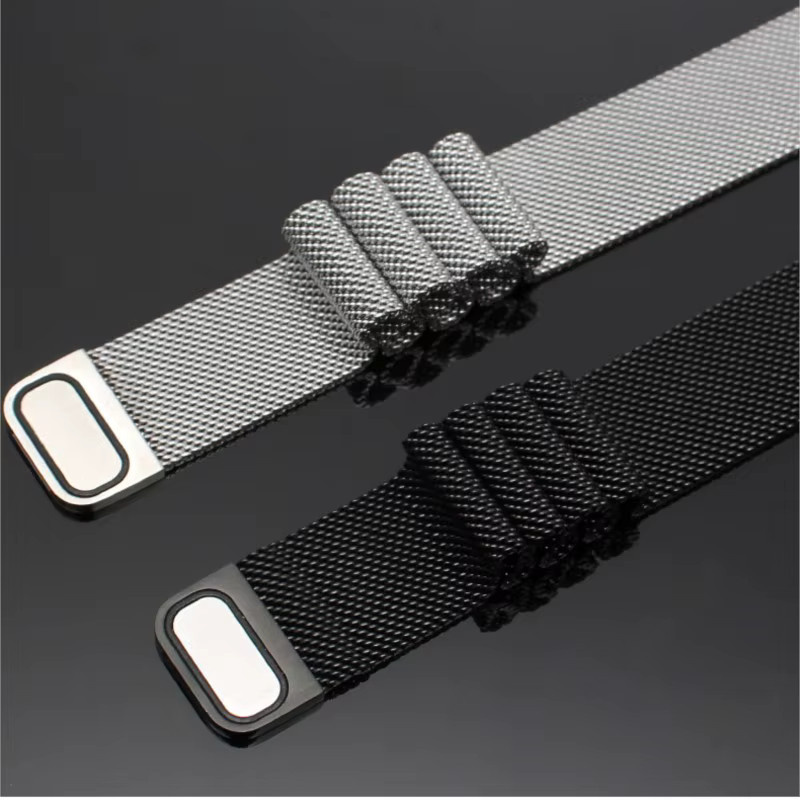JBAILI Uhrenarmband Edelstahl, Milanaise, Schwarz, Unisex - Bild 2