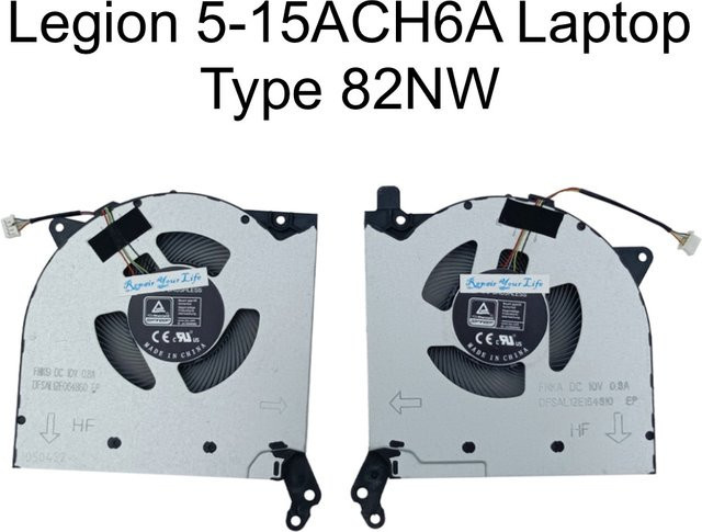 Lenovo Laptop Lüfter CPU GPU Kühler für Legion 5-15ACH6A 82NW 17ACH6H 82JY in Schwarz - Bild 1