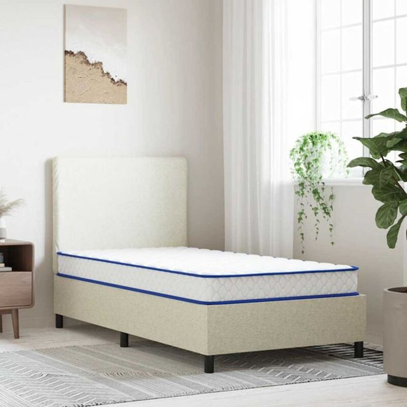 Vidaxl Visco Memory-Schaum-Matratze in Weiß und Blau, B/T/H: 200 x 100 x 17 cm - Bild 1
