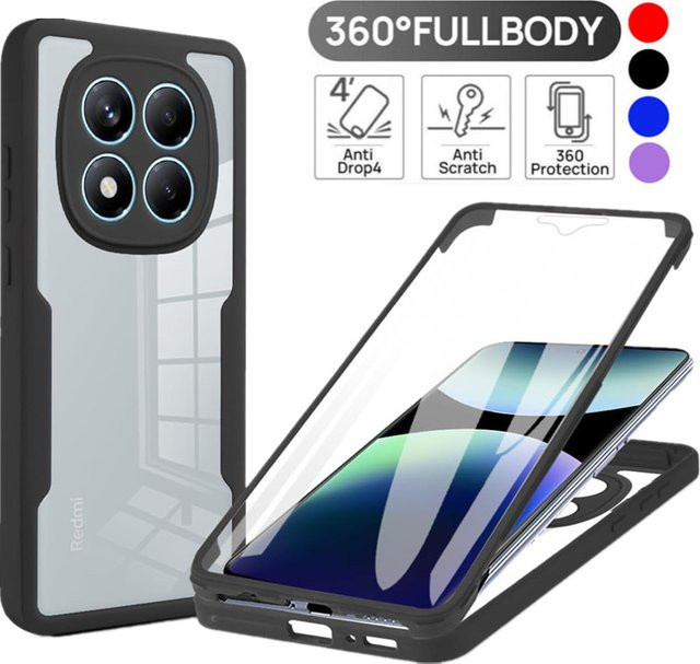 Fundas Coque Stoßfeste Schutzhülle mit Displayschutzfolie für Xiaomi Poco M8 Pro 5G in Pink - Bild 1