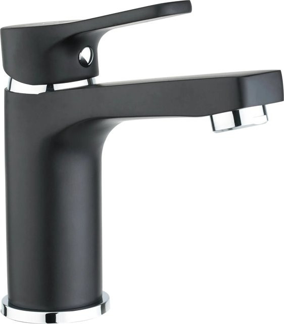 baliv Waschtischarmatur WT-5760 Einhebelmischer mit Pop-up-Abfluss in Schwarz Matt - Bild 1