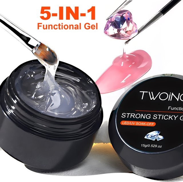 TWOING Nagelkleber Gel für Nail Art Dekorationen, 8g/15g - Bild 1