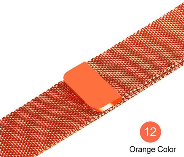 VAORLO Uhrenarmband Edelstahl, orange, Unisex - Bild 1