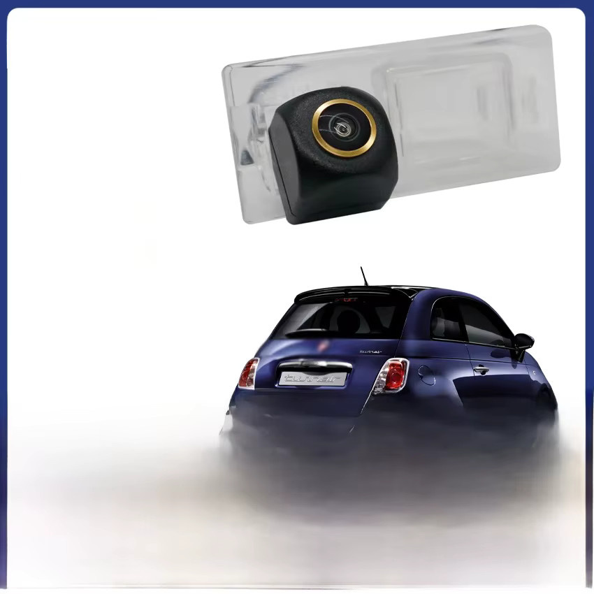 CARBAOHUI Rückfahrkamera mit Nachtsicht und wasserdichter Funktion für Fiat 500, 500C, 500S und Abarth, Farbe: Schwarz - Bild 7