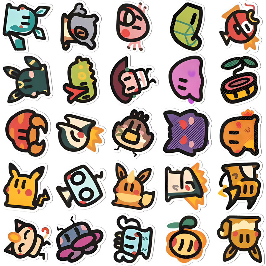 TAKARA TOMY Pokémon Aufkleber, Anime Sticker, Bunt / Mehrfarbig, Zubehör - Bild 4