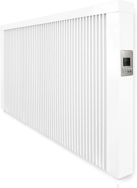 anapont Elektrischer Premium Elektroheizkörper mit WLAN-Steuerung und Schamotte-Speicherstein, 2400 Watt, Weiß - Bild 1