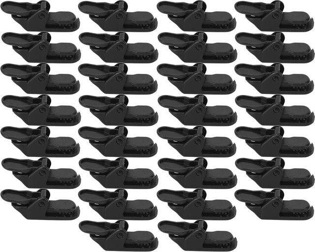 30er Set Shoemst Zelt Markise Klemmen in Schwarz – Zähneförmige Clip Anker und Spannwerkzeug für Outdoor Camping und Wanderausrüstung - Bild 1