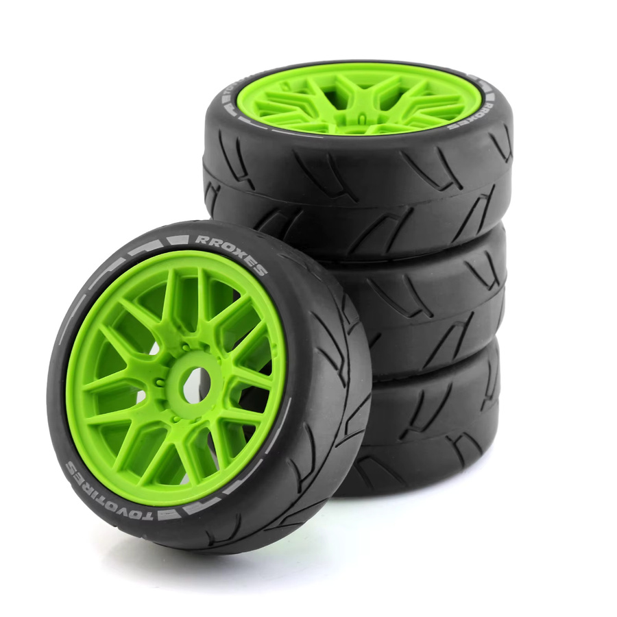 1/8 RC On-Road-Autoreifen und -räder, 17 mm Sechskant, Schwarz, Gummi - Bild 2
