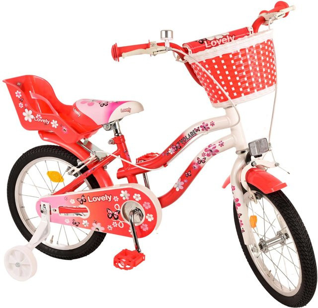 TPFSports Lovely Kinderfahrrad, Mädchen, 16 Zoll, Rot, 2 Handbremsen - Bild 1