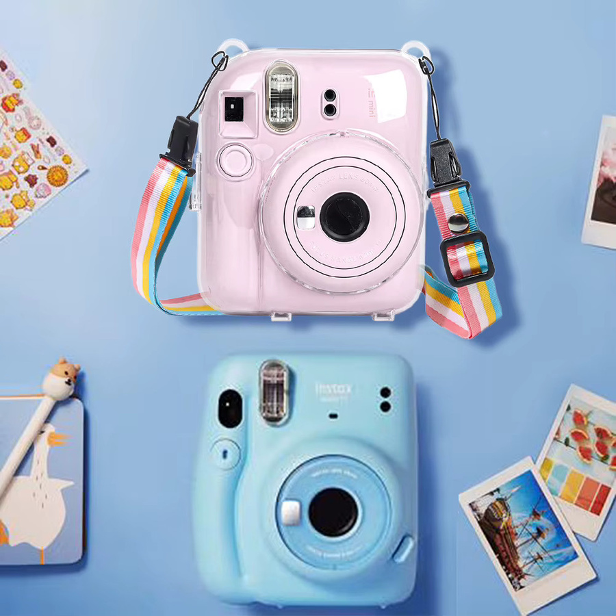 Fujifilm Instax Mini 12 Mini-Kameratasche mit Schultergurt, transparente Schutzhülle und Aufbewahrungstasche - Bild 2