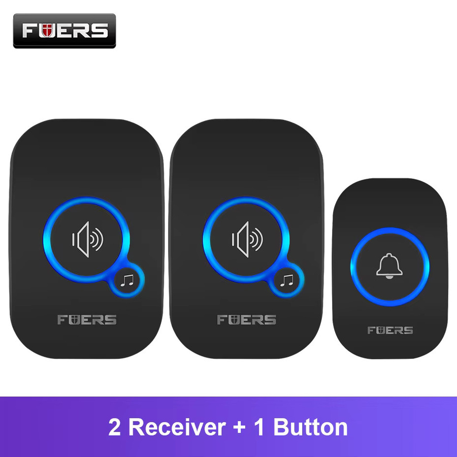 Fuers Wireless Türklingel Kit wasserdicht in Schwarz mit 32 Melodien - Bild 5