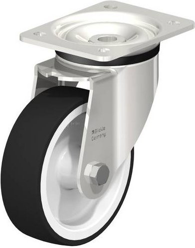 Blickle Lenkrolle LKX-POTH 150G aus Edelstahl und Kunststoff, Farbe Silber, Rad-Durchmesser: 15 cm, Tragfähigkeit: 500 kg - Bild 1