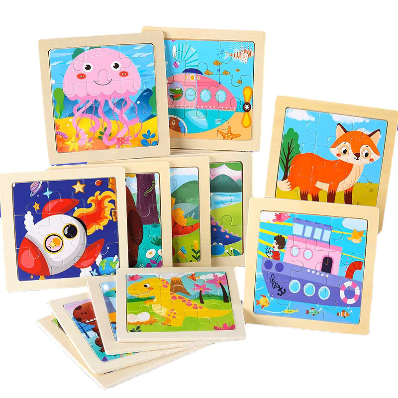 YunDuo BaBy Dinosaurier 3D Puzzle, 9-teiliges Set, Holz, Lernspielzeug - Bild 2