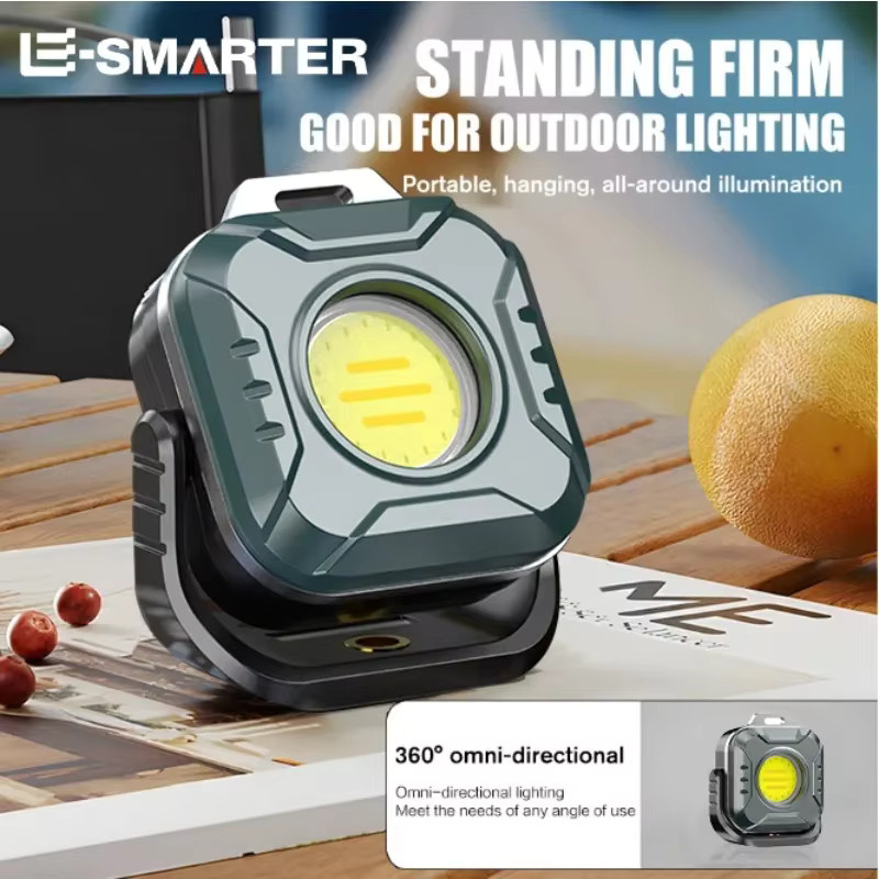 ESMARTER Wiederaufladbare Mini-LED-Arbeitsleuchte mit COB-Technik in Schwarz - Bild 2