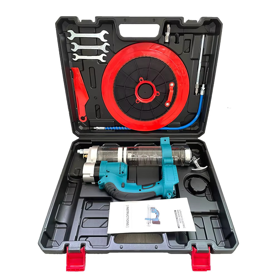 Podofo Hochleistungs-Fettzuführpistole in Blau mit bürstenlosem Motor, elektrisches Schmiergerät-Set für Makita 18V Akku - Bild 5