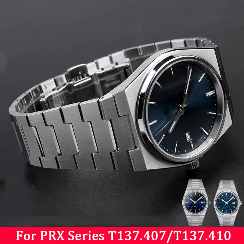 Abay Uhrenarmband Edelstahl, Silber, Tissot PRX 35mm/40mm Serie - Bild 2