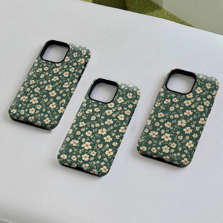 Aurea Case Matte Bumper MagSafe Schutzhülle mit Gänseblümchen Garten Design für iPhone 17 16 15 14 13 Pro Max Plus stoßfest aus hartem PC - Bild 4