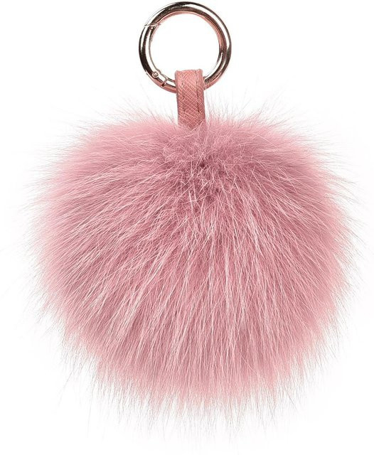 SOMALER Schlüsselanhänger, Fuchs-Waschbärfell, pink, Damen - Bild 1