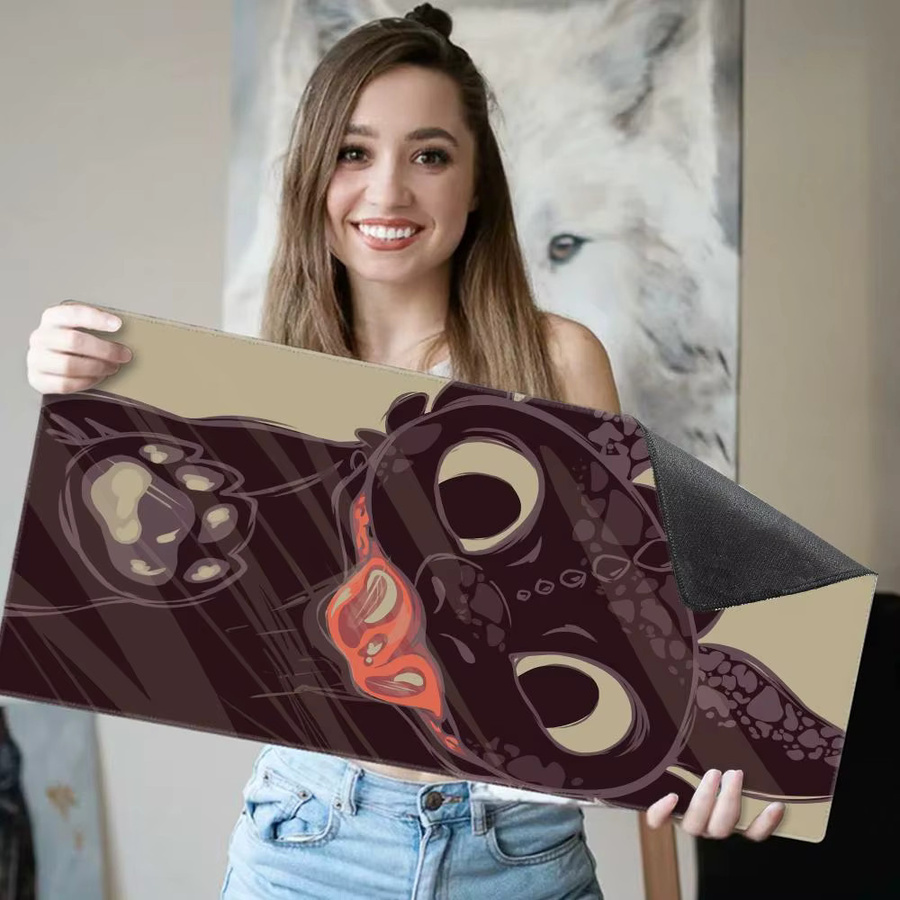 Potdemiel Mauspad mit Mausmotiv in Schwarz und Multicolour aus Naturkautschuk mit Anti-Rutsch-Funktion - Bild 2