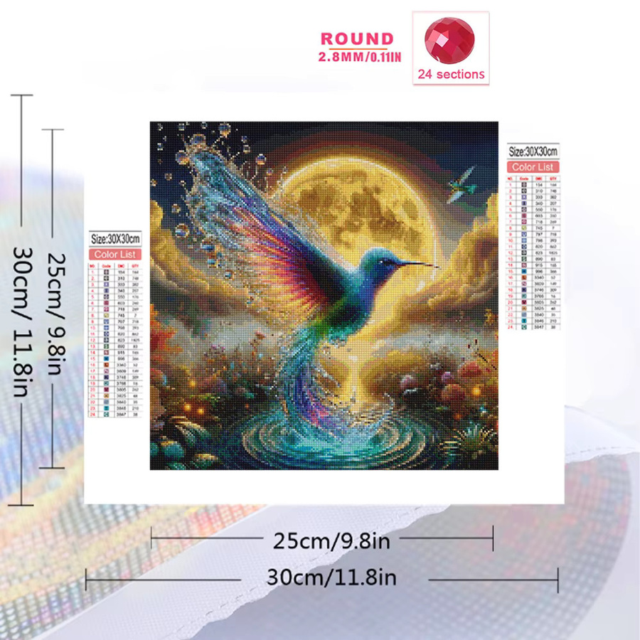 Evershine Diamant Malerei Kolibri, Acryl, Bunt / Mehrfarbig - Bild 2