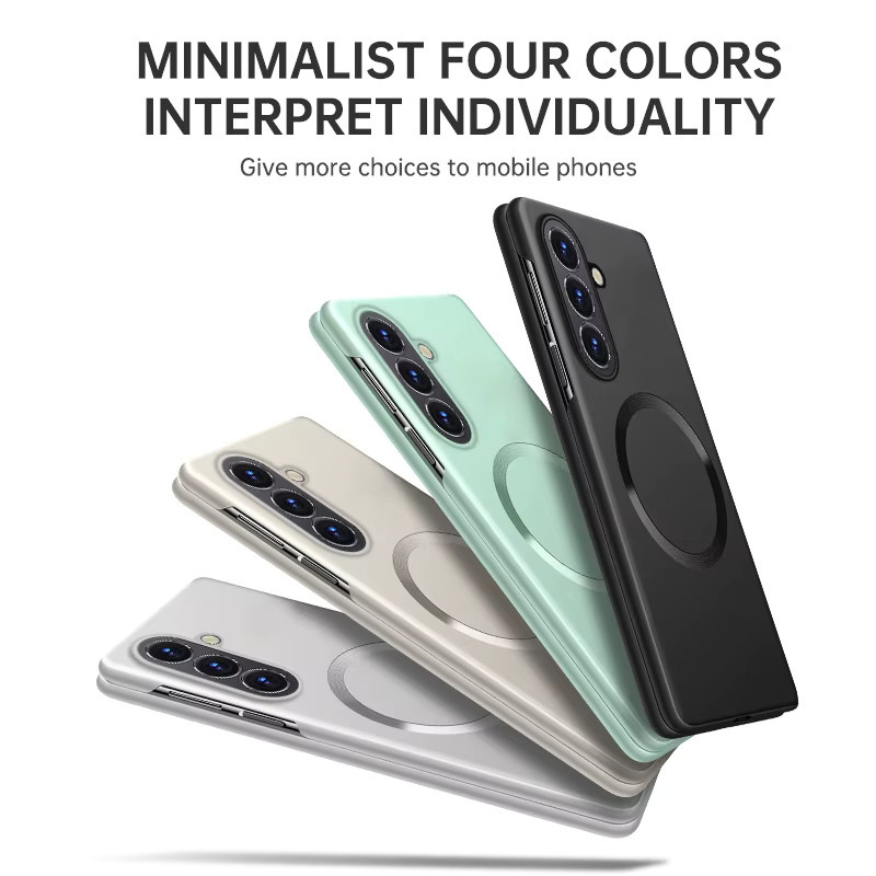 Stoßfeste Samsung Galaxy Z Fold Schutzhülle mit MagSafe-Funktion und Metallic-Lackierung in Gold - Bild 2