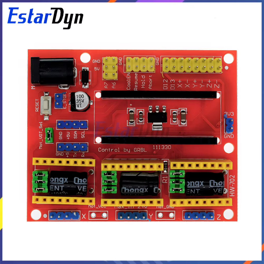 Estardyn CNC Shield Erweiterungsplatine V3/V4 in Rot für A4988 Treibermodul-Kit für 3D-Drucker und Graviermaschinen - Bild 2
