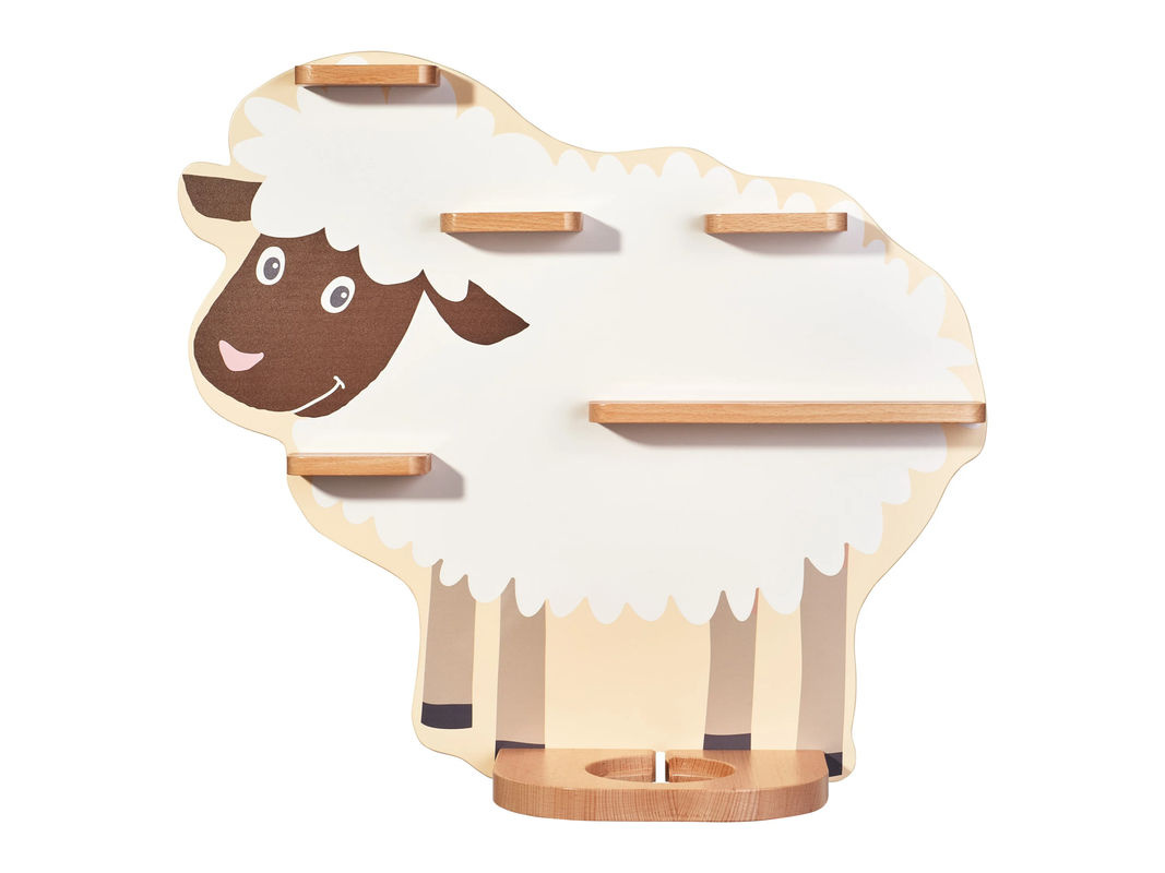 LIVARNO Kinder Regal magnetisch für Audiosystem mit Schaf-Motiv in Buchenoptik und Mehrfarben - Bild 2