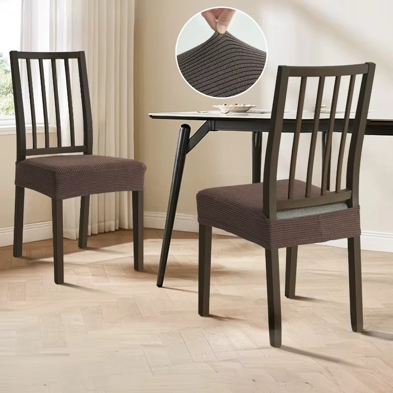 WANERQU Jacquard Stuhlbezug für Esszimmerstühle, elastischer Stretch-Schonbezug mit Streifenmuster, schmutzabweisend - Bild 2