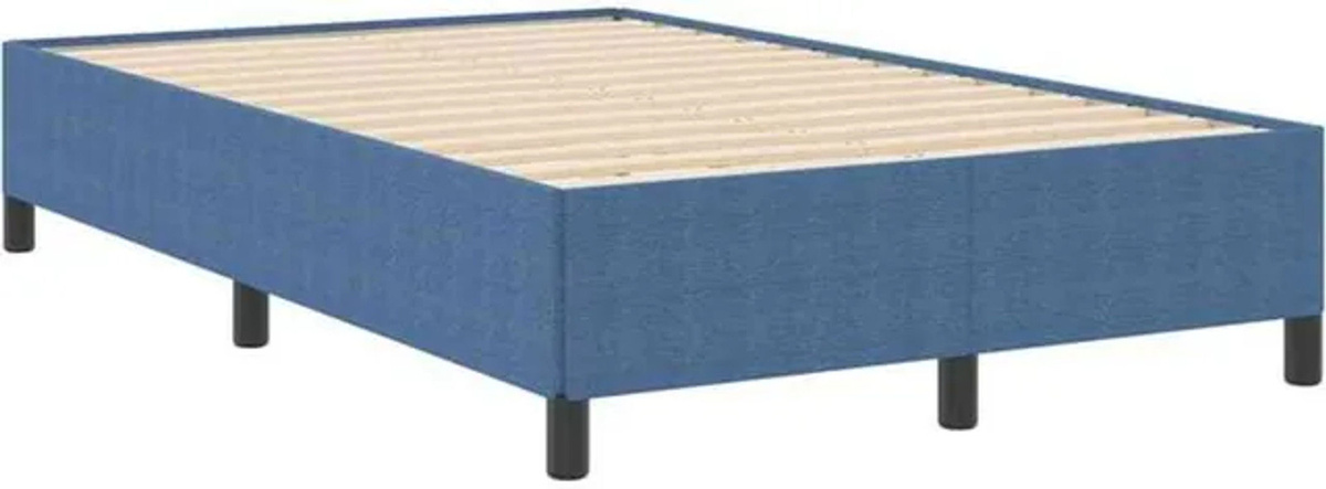Modernes Polsterbett Vidaxl aus Stoff und Metall in Blau, B/T/H: 120 x 200 x 35 cm - Bild 1