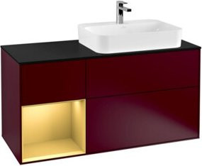 V&B Waschtischunterschrank Finion in Platinblau glänzend, Breite: 120 cm, Tiefe: 50,1 cm, Höhe: 50,1 cm - Bild 1