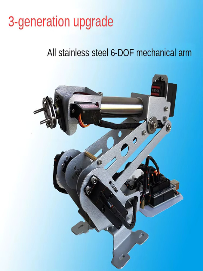 YoufangSmart 6-DOF Roboterarm aus Edelstahl, Metall, DIY-Kit - Bild 5