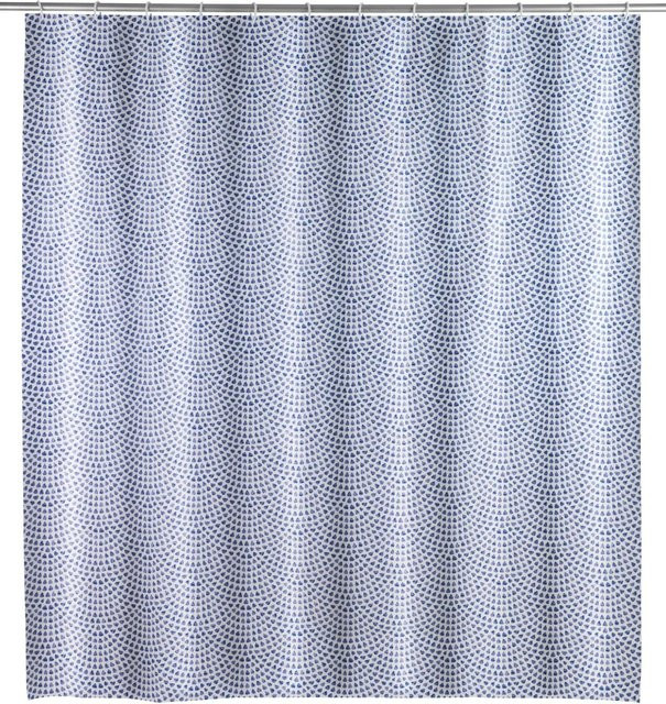 Wenko Duschvorhang Sevilla Blau mit Punktmuster aus wasserdichtem PEVA, B/H: 180 x 200 cm - Bild 1