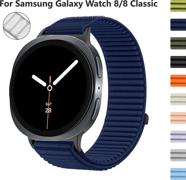 Uhrenarmband Nylon, Klettverschluss, Samsung Galaxy Watch 8 40/44 mm, 46 mm, Unisex - Bild 1