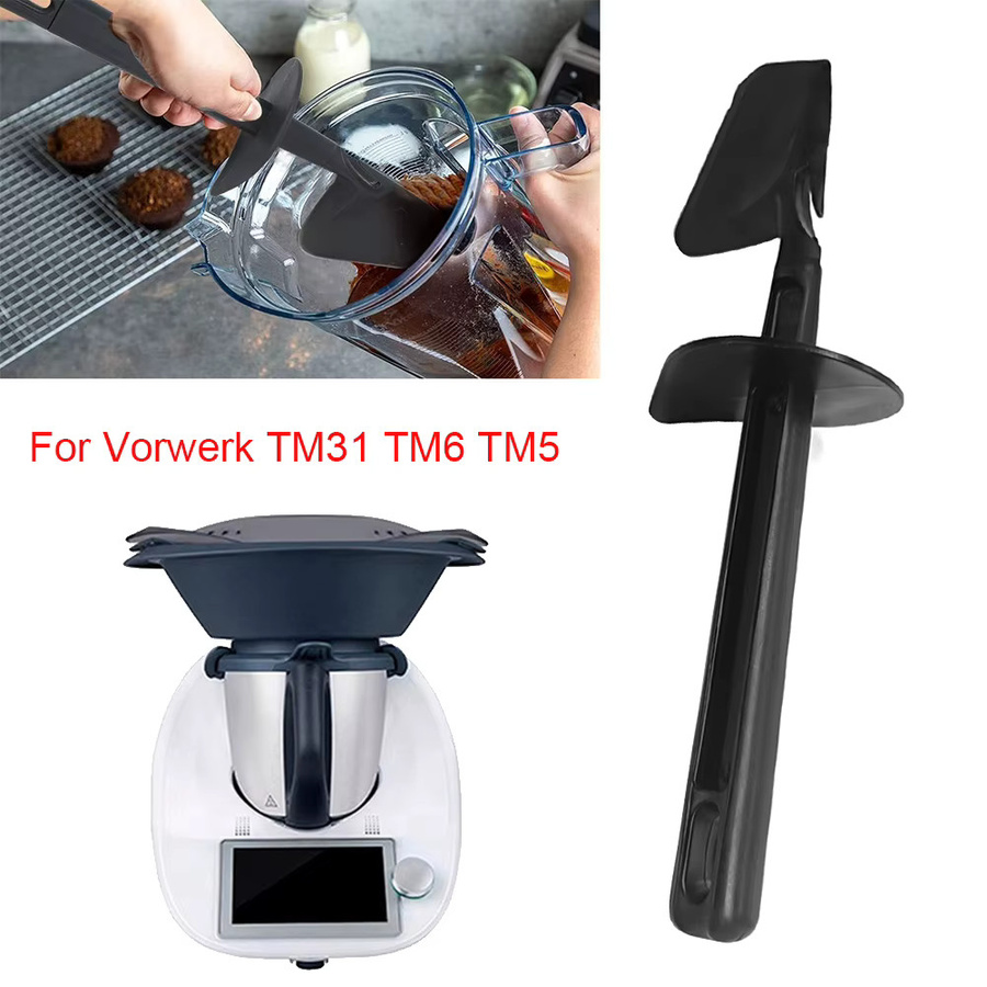 Universal Teigschaber Spatel aus Silikon in Schwarz für Vorwerk Thermomix TM 6 TM 5 TM 31 - Bild 6