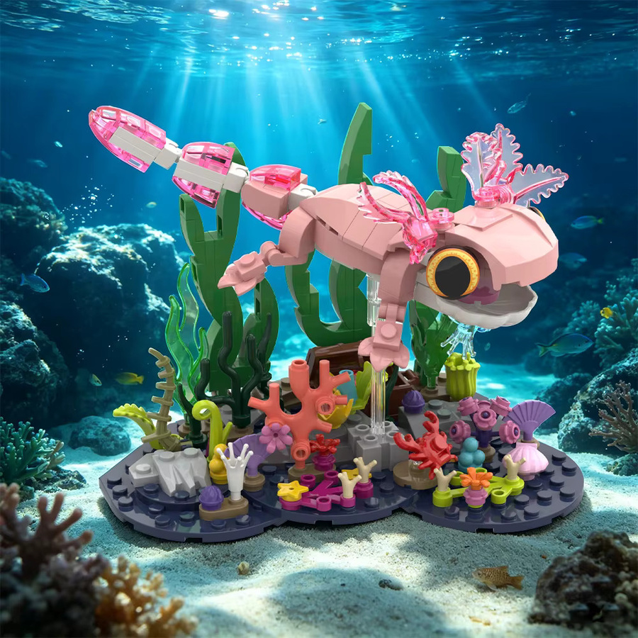 Gobricks MOC Axolotl, Bausteine, ab 14 Jahre - Bild 4