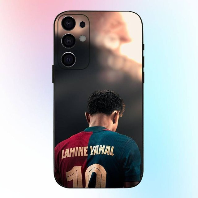 Niedliche Sport L-Lamine Y-Yamal Handyhülle für Samsung Galaxy S21 FE in Schwarz - Bild 1