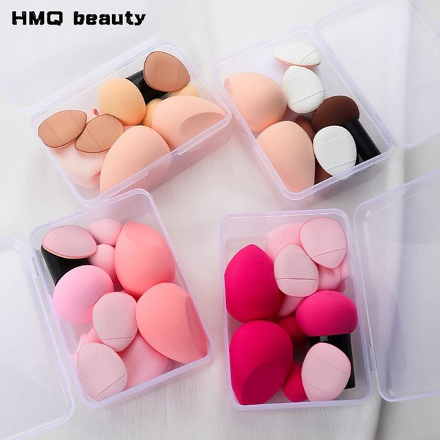 HMQ beauty Make-up Schwamm Set, 10 Stück, Dreieckig, Brown, Unisex - Bild 1
