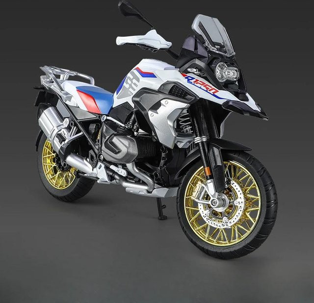 Linyi toy car R1250Gs S1000Rr Motorrad, Metalldruckguss Modell, 1:9, mit Sound und Licht, ab 14 Jahren - Bild 1