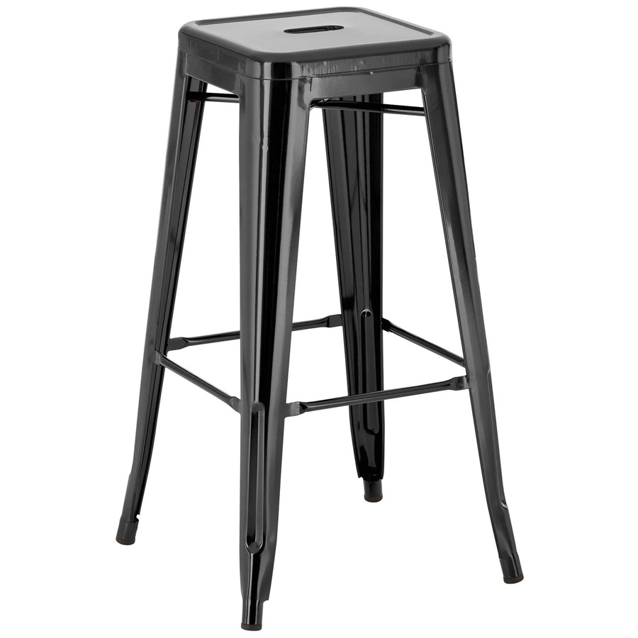DELUKE Barhocker DOLAN Barstuhl aus Metall in Schwarz, B/T/H: 43 x 43 x 76 cm - Bild 2