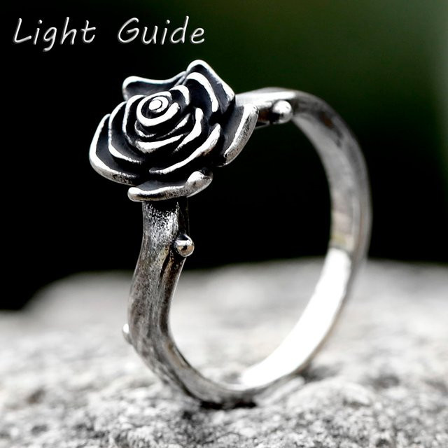 Vintage-Blumenring, Silber, Herren - Bild 1