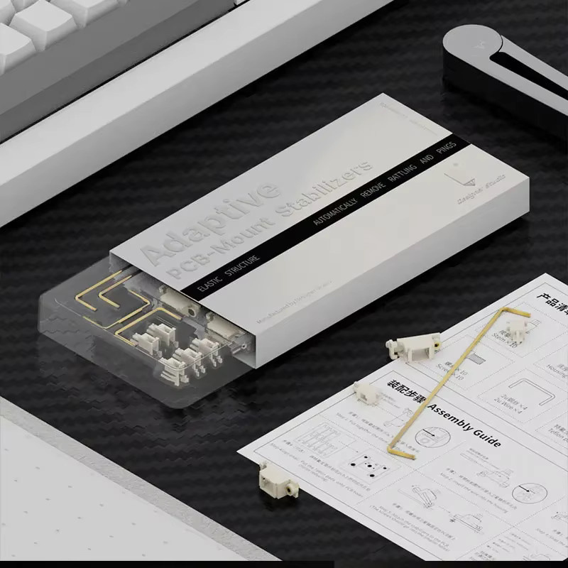JKDK Designer Studio PCB Schraubstabilisator aus POM mit Drahtschutz für mechanische Gaming-Tastaturen in Schwarz, Beige oder Weiß - Bild 2