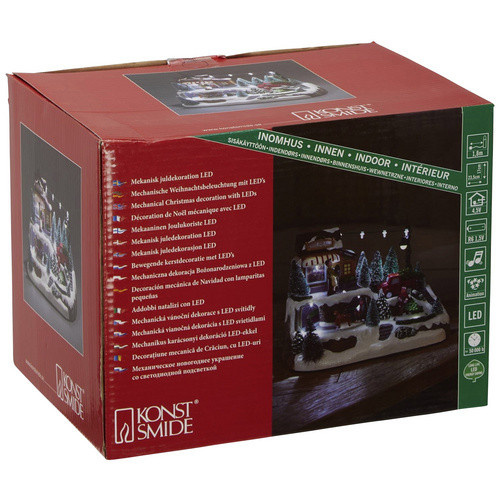 Konstsmide LED-Dorf Szenerie Tischdeko Weihnachten, Farbe: Weiss, Grün, Braun, Rot, Höhe: 17 cm - Bild 3