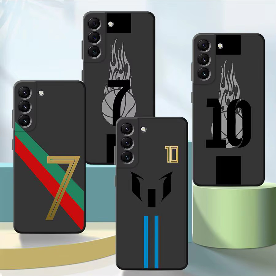 Handyhülle mit Fußball Nummer 7 Design für Samsung Galaxy A73 A25 A55 A35 A52 A23 A33 A53 A42 A24 A32 A54 in Schwarz als Soft Cover - Bild 3