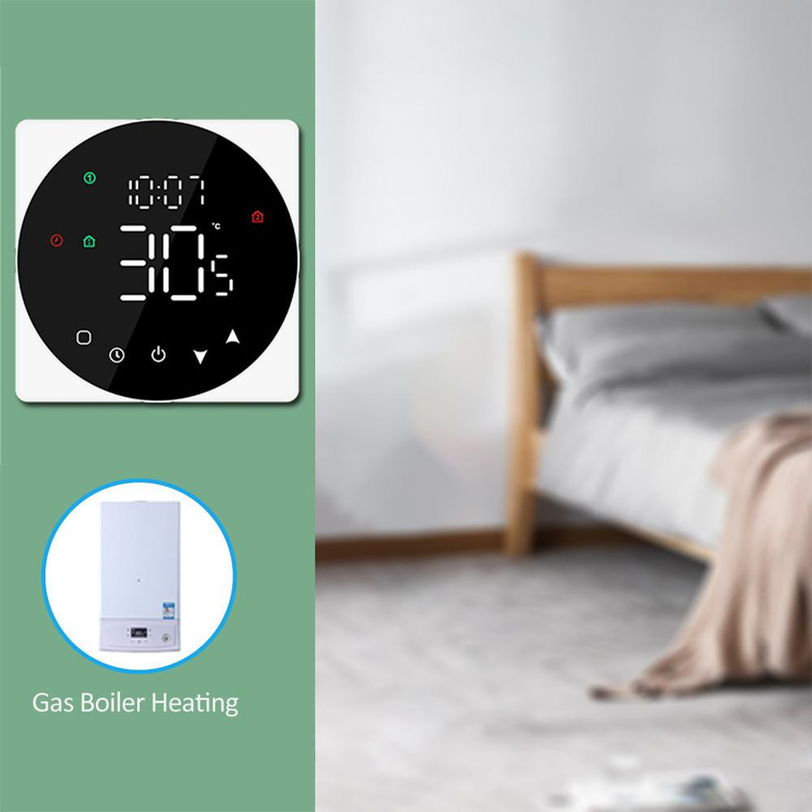 KONNWEI Smart Temperaturregler mit LCD-Anzeige und Touchscreen, Wi-Fi Thermostat für Wasser- und Gas-Kesselgeräte, weiß - Bild 4