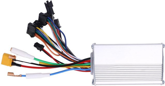 Elektrischer Fahrrad-Controller Shoemst für Heckantriebsmotoren, 48 V, 25 A, 1200 W, Farbe: Schwarz/Silber - Bild 1