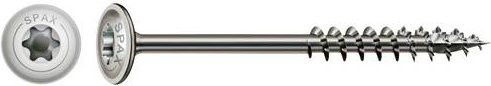 Spax Holzschraube Edelstahl A2 mit Torx-Antrieb, Farbe: Silber, Durchmesser: 6 mm, Länge: 140 mm, 100 Stück - Bild 1